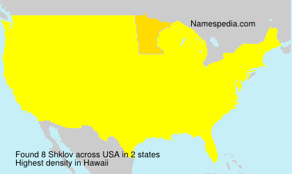 Surname Shklov in USA Surname Shklov in USA