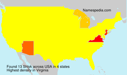 Surname Shlyk in USA Surname Shlyk in USA