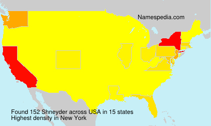Surname Shneyder in USA Surname Shneyder in USA