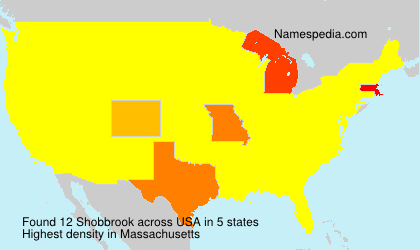 Surname Shobbrook in USA Surname Shobbrook in USA