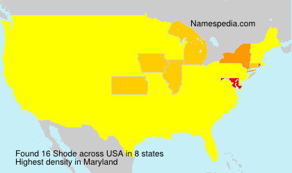 Surname Shode in USA Surname Shode in USA