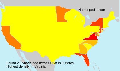 Surname Shodeinde in USA Surname Shodeinde in USA