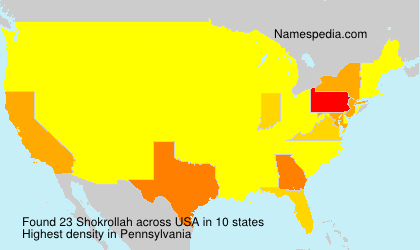 Surname Shokrollah in USA Surname Shokrollah in USA