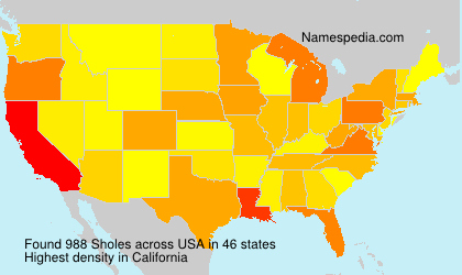 Surname Sholes in USA Surname Sholes in USA