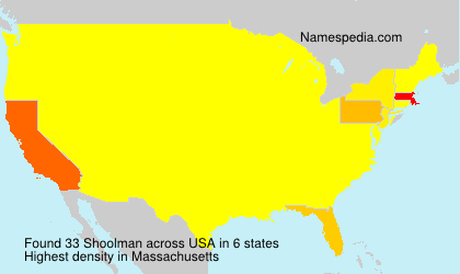 Surname Shoolman in USA Surname Shoolman in USA