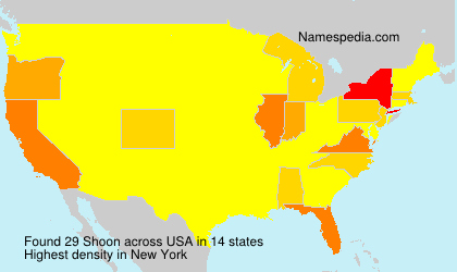Surname Shoon in USA Surname Shoon in USA