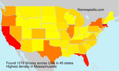 Surname Shorey in USA Surname Shorey in USA
