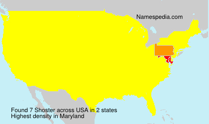 Surname Shoster in USA Surname Shoster in USA