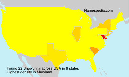 Surname Showunmi in USA Surname Showunmi in USA
