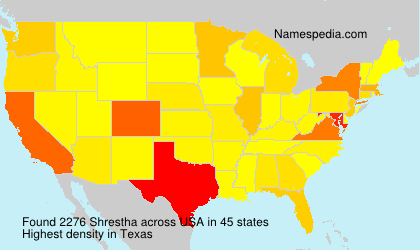 Surname Shrestha in USA Surname Shrestha in USA