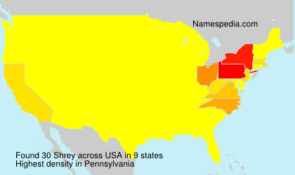 Surname Shrey in USA Surname Shrey in USA