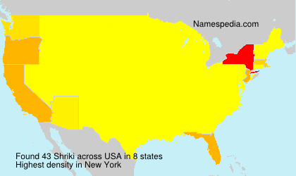 Surname Shriki in USA Surname Shriki in USA