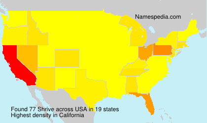 Surname Shrive in USA Surname Shrive in USA