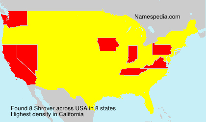 Surname Shrover in USA Surname Shrover in USA