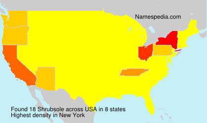 Surname Shrubsole in USA Surname Shrubsole in USA