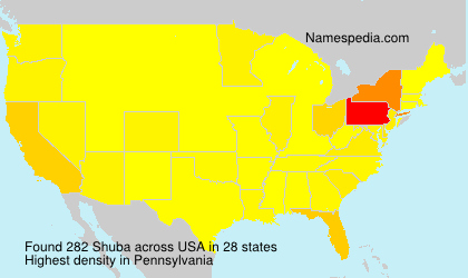 Surname Shuba in USA Surname Shuba in USA