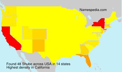 Surname Shube in USA Surname Shube in USA