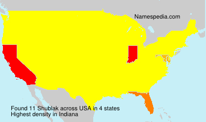 Surname Shublak in USA Surname Shublak in USA