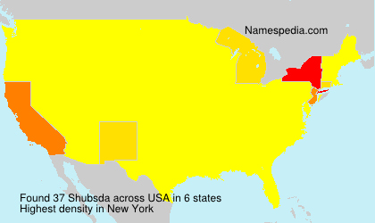 Surname Shubsda in USA Surname Shubsda in USA