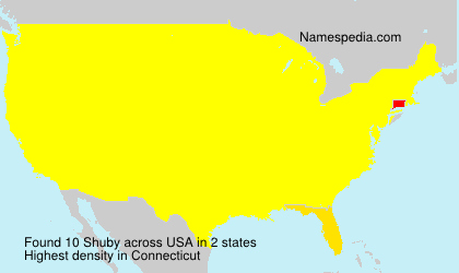 Surname Shuby in USA Surname Shuby in USA