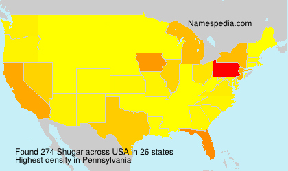 Surname Shugar in USA Surname Shugar in USA