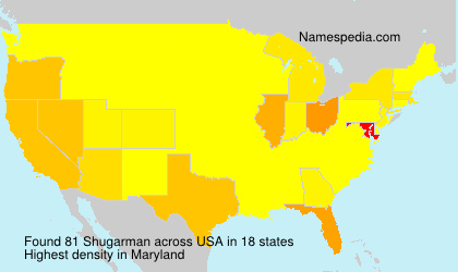 Surname Shugarman in USA Surname Shugarman in USA