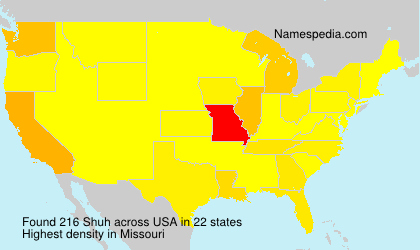 Surname Shuh in USA Surname Shuh in USA