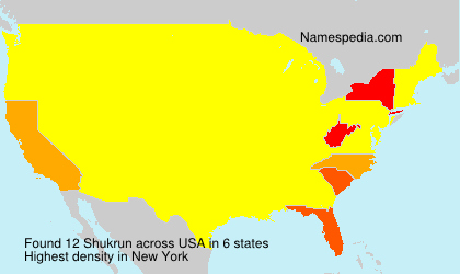 Surname Shukrun in USA Surname Shukrun in USA