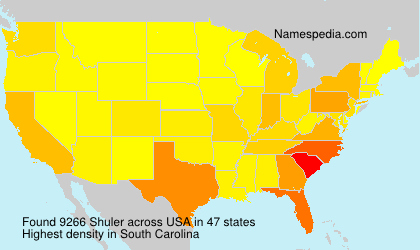 Surname Shuler in USA Surname Shuler in USA