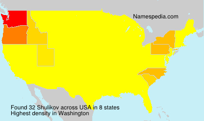 Surname Shulikov in USA Surname Shulikov in USA