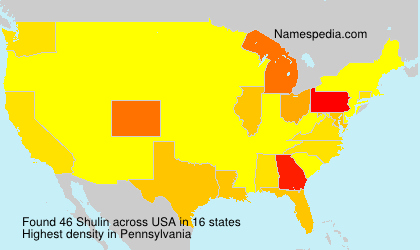 Surname Shulin in USA Surname Shulin in USA