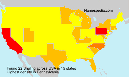 Surname Shuling in USA Surname Shuling in USA