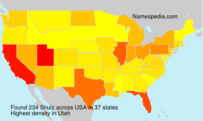 Surname Shulz in USA Surname Shulz in USA