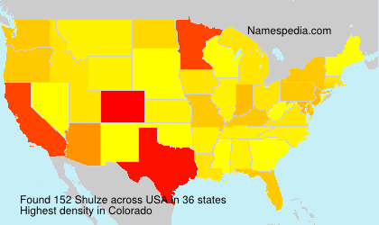 Surname Shulze in USA Surname Shulze in USA