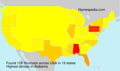 Surname Shumack in USA Surname Shumack in USA