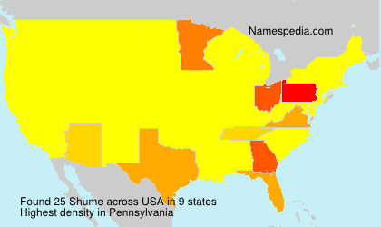 Surname Shume in USA Surname Shume in USA