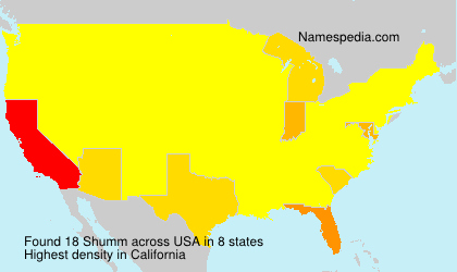 Surname Shumm in USA Surname Shumm in USA