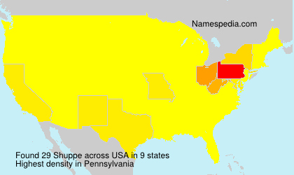 Surname Shuppe in USA Surname Shuppe in USA