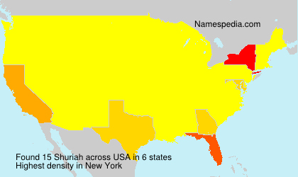 Surname Shuriah in USA Surname Shuriah in USA