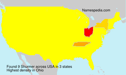 Surname Shurmer in USA Surname Shurmer in USA