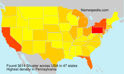 Surname Shuster in USA Surname Shuster in USA