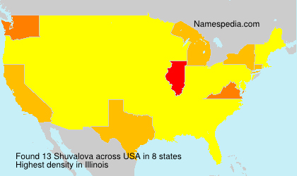 Surname Shuvalova in USA Surname Shuvalova in USA