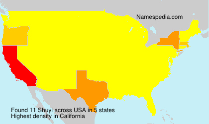 Surname Shuyi in USA Surname Shuyi in USA