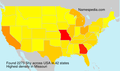 Surname Shy in USA Surname Shy in USA