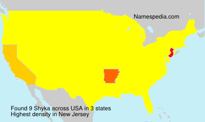 Surname Shyka in USA Surname Shyka in USA