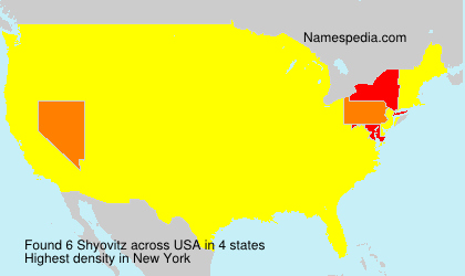 Surname Shyovitz in USA Surname Shyovitz in USA