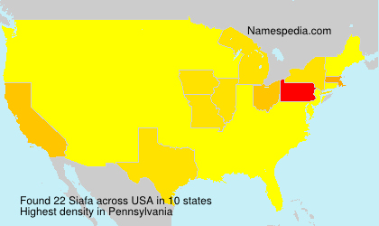 Surname Siafa in USA Surname Siafa in USA