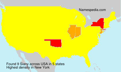 Surname Siany in USA Surname Siany in USA