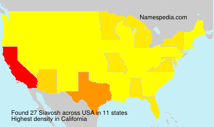 Surname Siavosh in USA Surname Siavosh in USA
