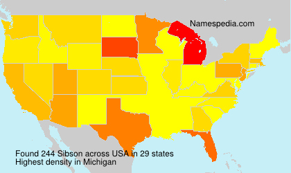 Surname Sibson in USA Surname Sibson in USA